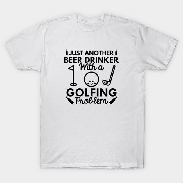 Beer Drinker Golfing T-Shirt by VectorPlanet